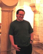 Brian Hoggard in the crypt of Worcester Cathedral