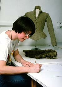 Sue Stanton working on the conservation of the Reigate doublet